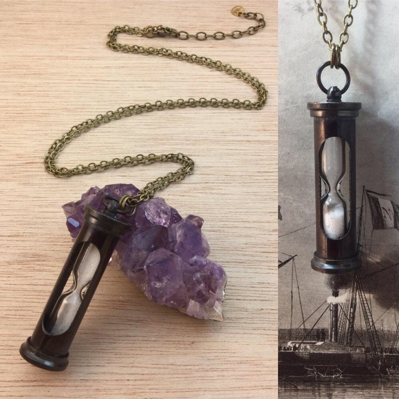 AlphaVariable Jewelry - Hourglass Necklace Steampunk Jewelry